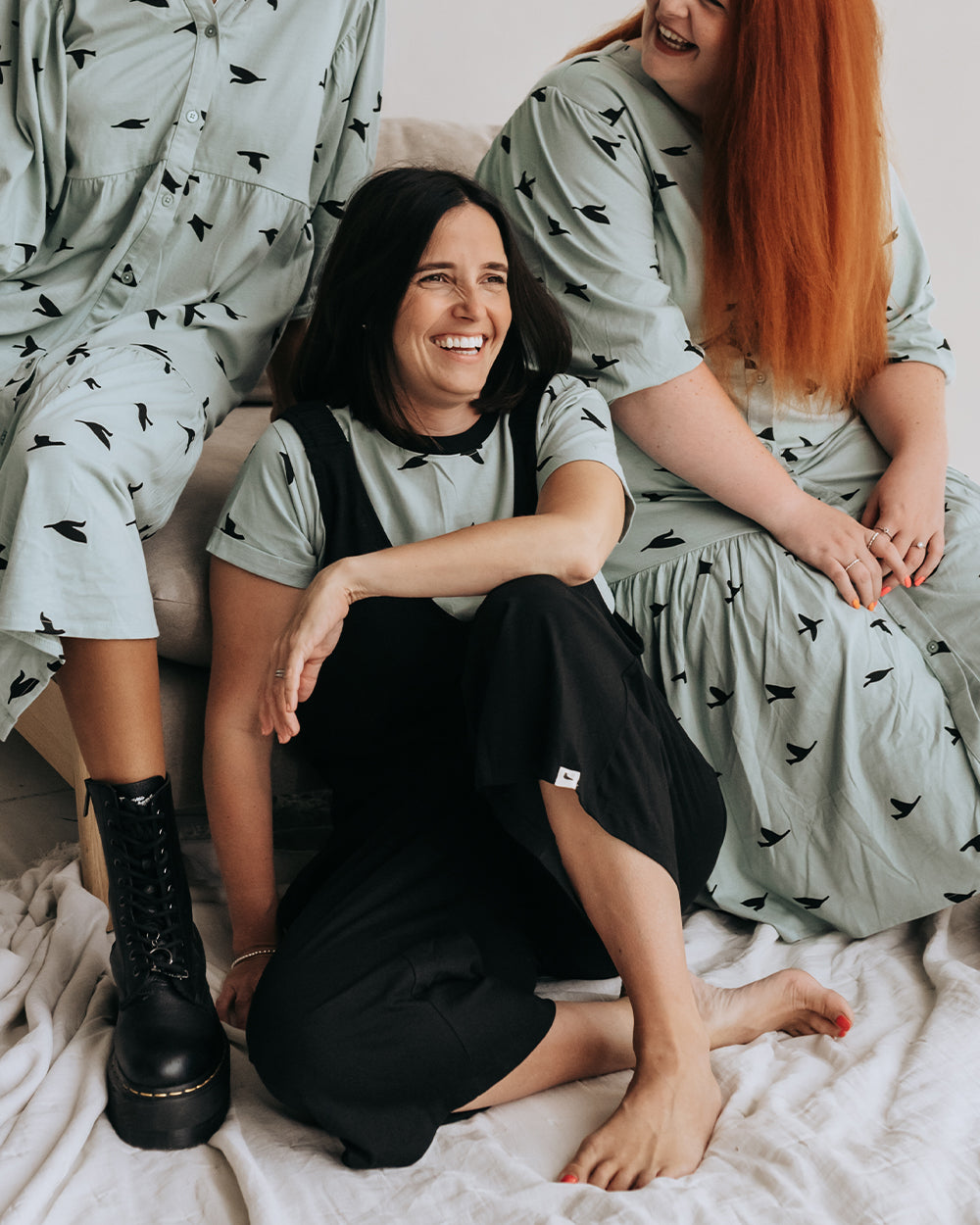 organic cotton Sam Blue Flying Bird Print T-Shirt - image 1