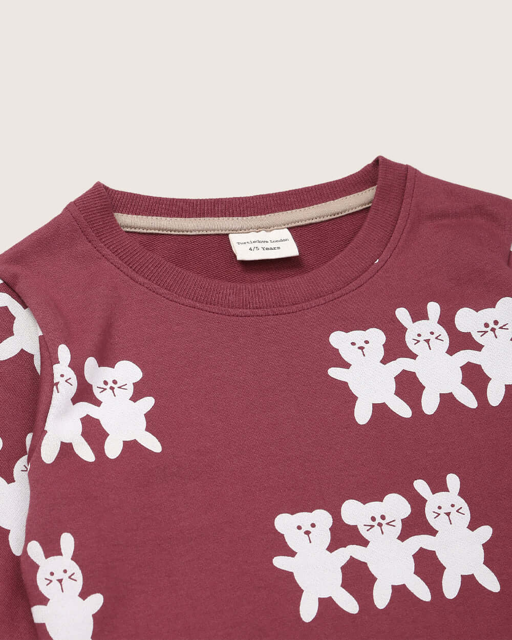 Burgundy organic cotton kids sweatshirt