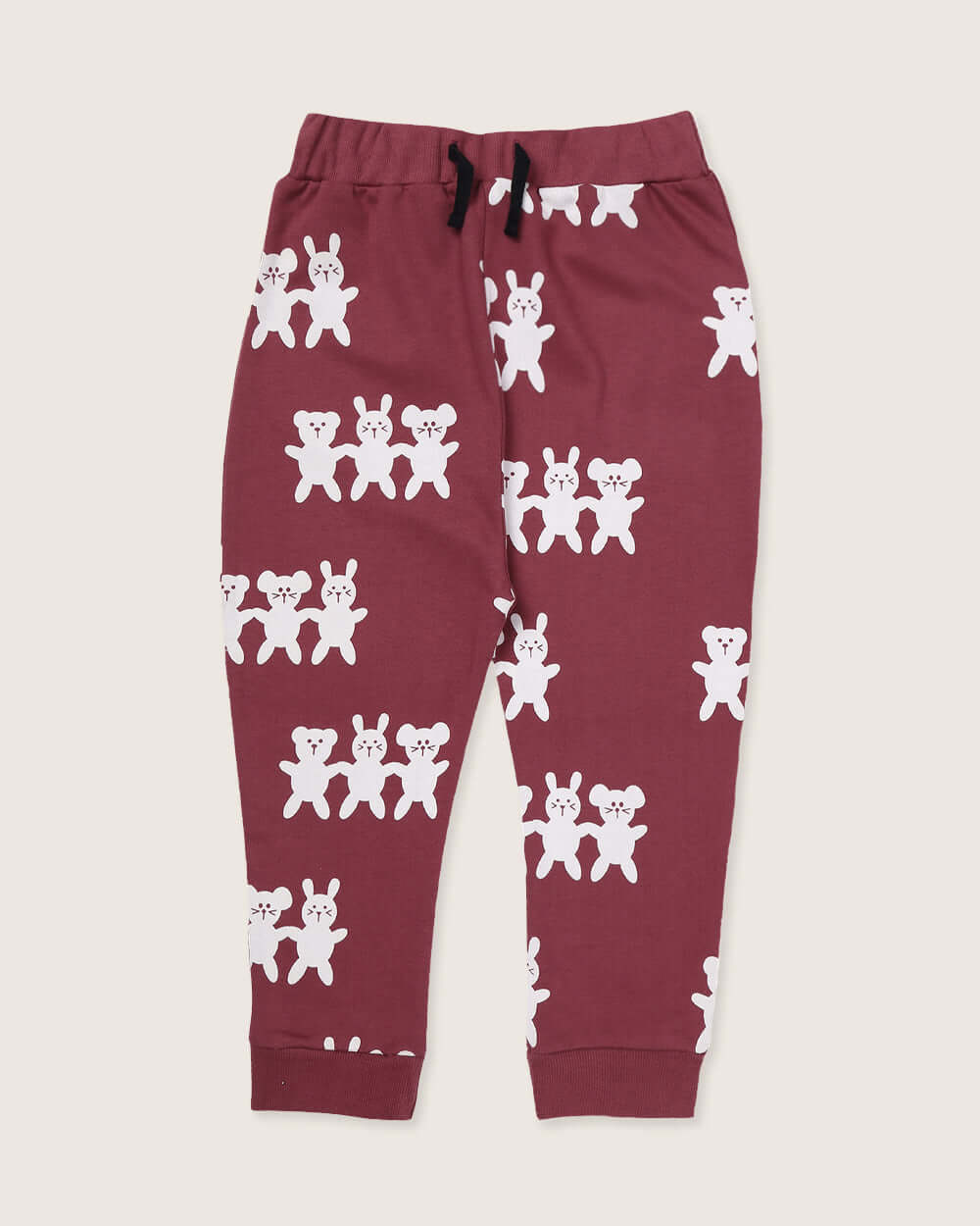 organic cotton Red Best Friends Print Harem Style Joggers - image 2