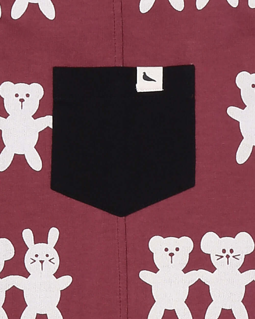 organic cotton Red Best Friends Print Dungarees - image 4