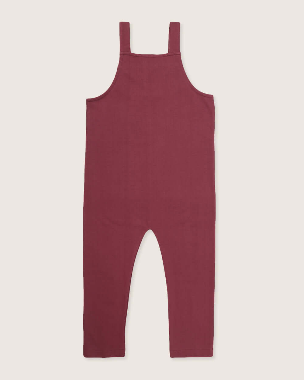 Burgundy organic cotton kids dungarees