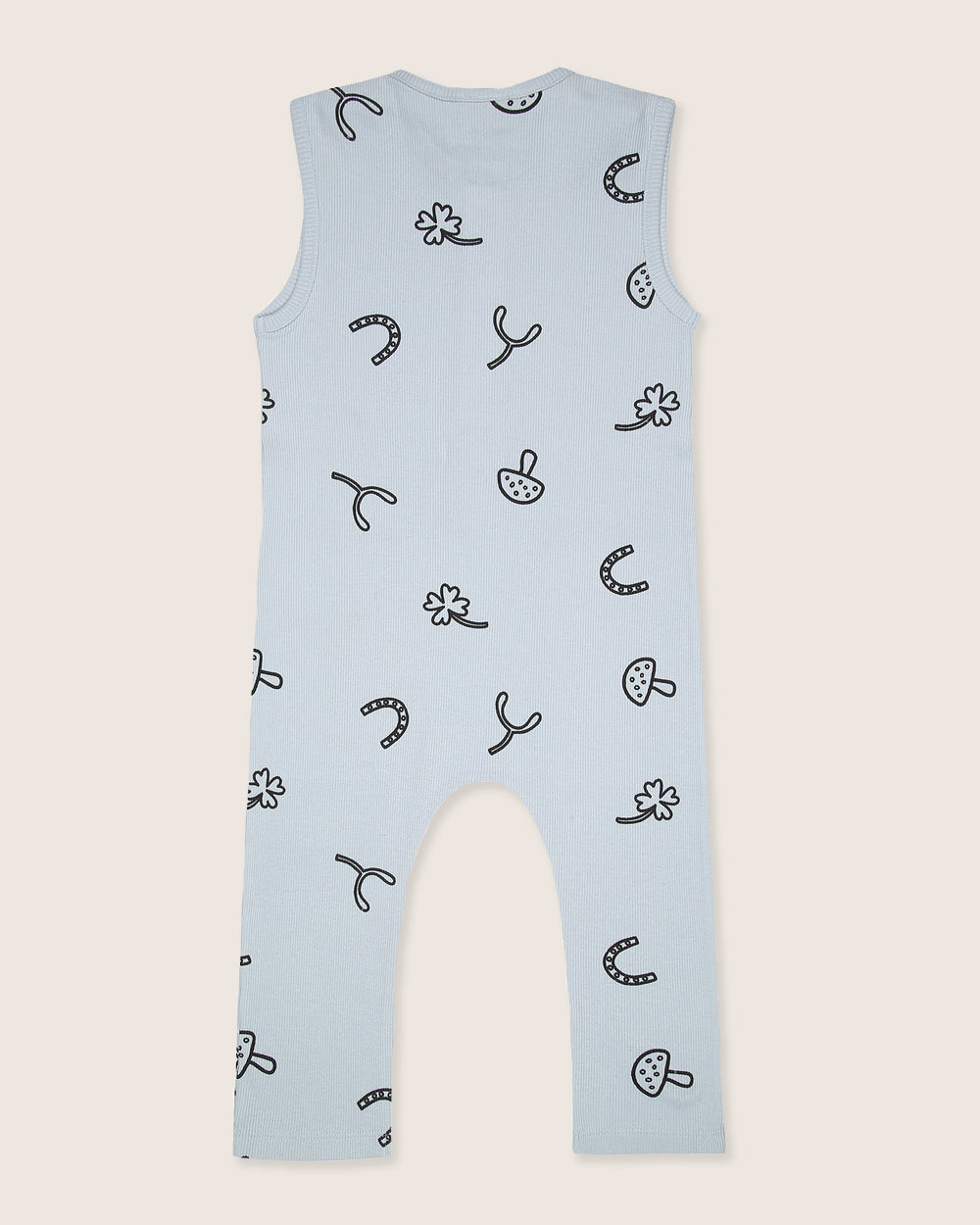 Printed organic cotton kids dungarees