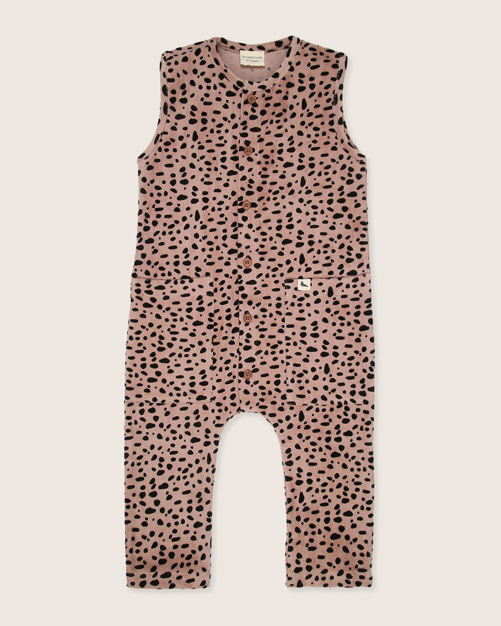 Pink Leopard Print Velour Jumpsuit - image 2