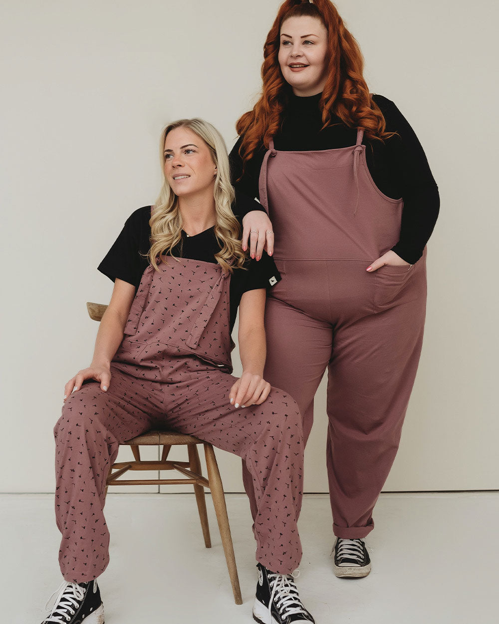 organic cotton Lila Pink Seedling Print Dungarees - image 1