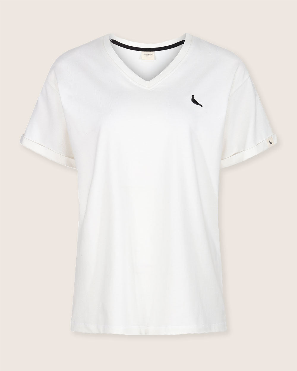 organic cotton Sadie white V-Neck T-Shirt - image 2