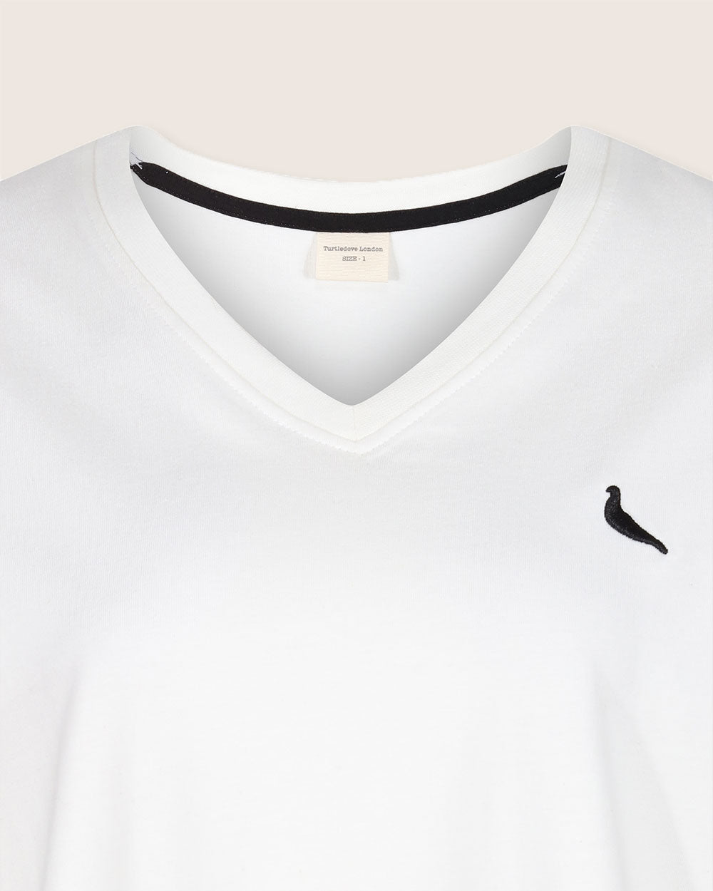 organic cotton Sadie white V-Neck T-Shirt - image 3