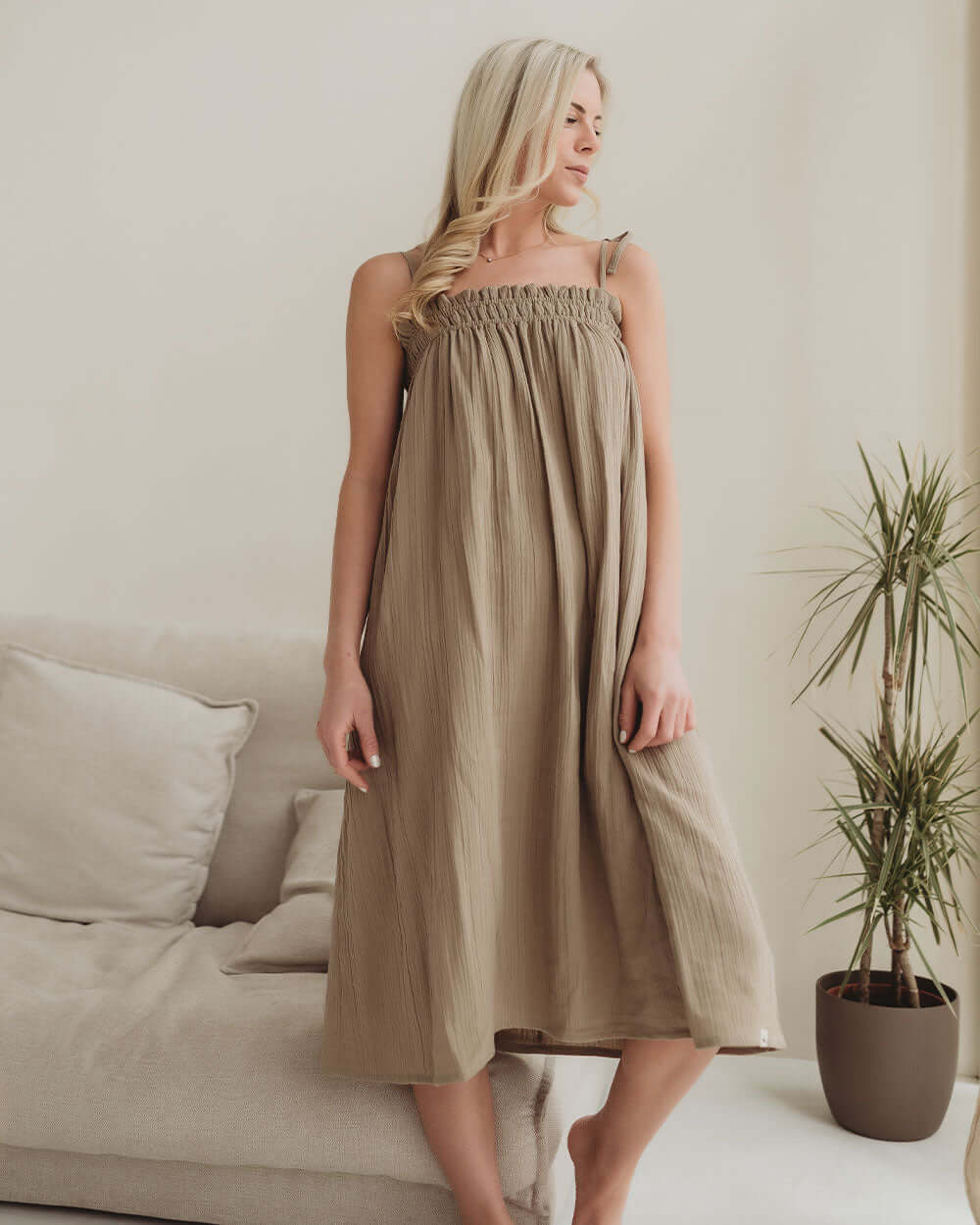 Anna Beige Multifunctional Maxi Skirt- image 2