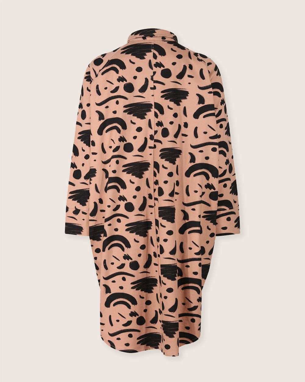 organic cotton Jess Brown Abstract Stroke Print Mini Shirt Dress - image 6