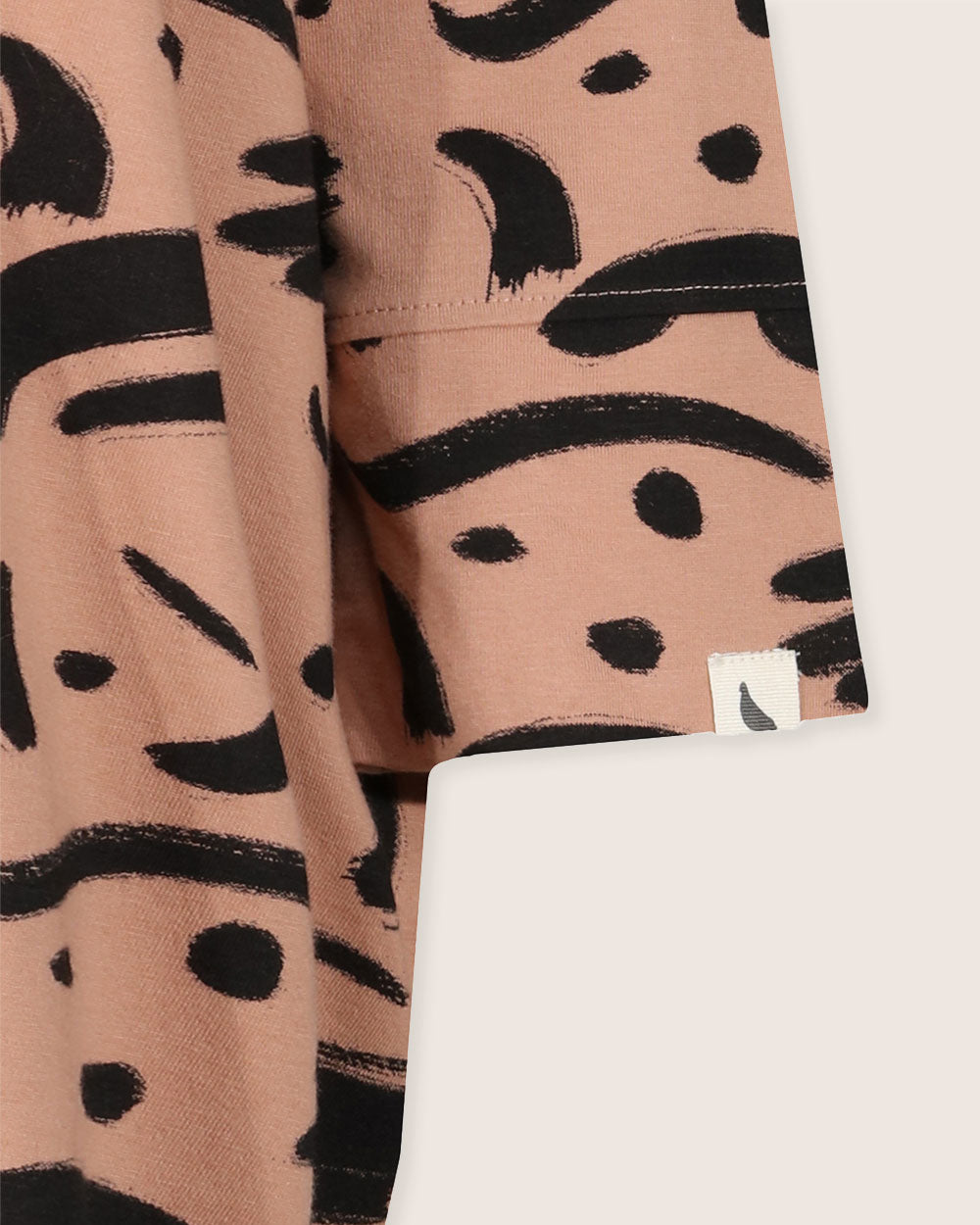 organic cotton Jess Brown Abstract Stroke Print Mini Shirt Dress - image 5