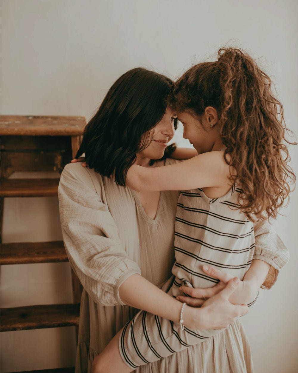 organic cotton Beige Retro Stripe Print Romper - image 1