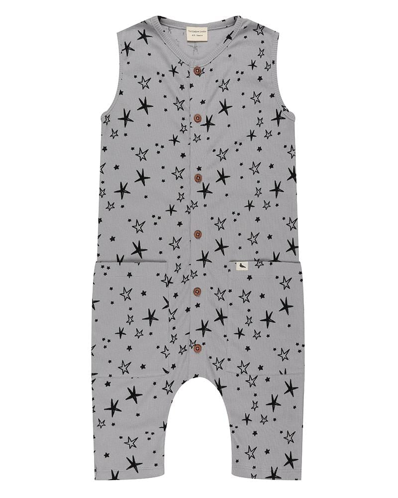 organic cotton Grey Star Print Romper - image 1
