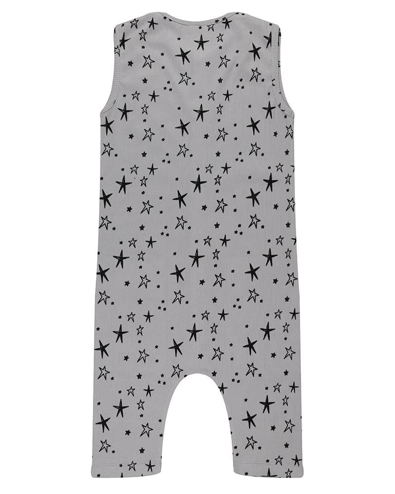 organic cotton Grey Star Print Romper - image 2