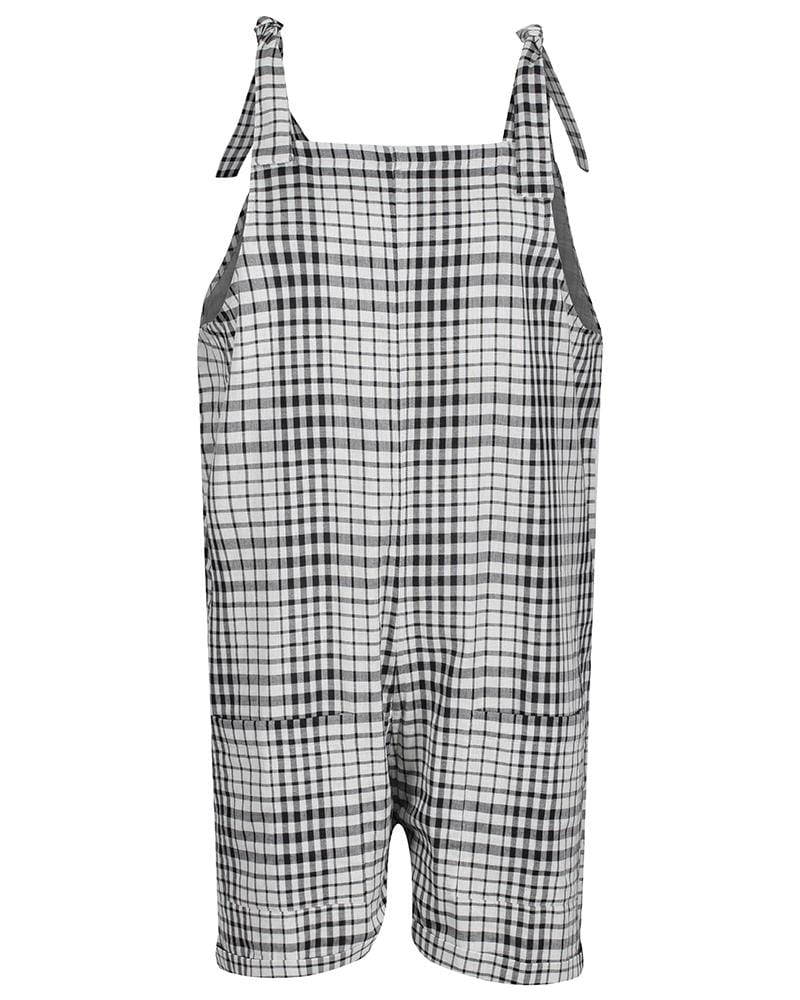 organic cotton Betsy Grey Check Print Reversible Playsuit - image 1