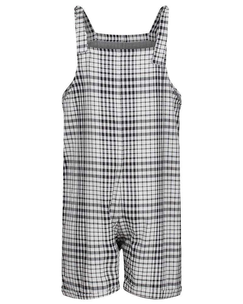 organic cotton Betsy Grey Check Print Reversible Playsuit - image 3
