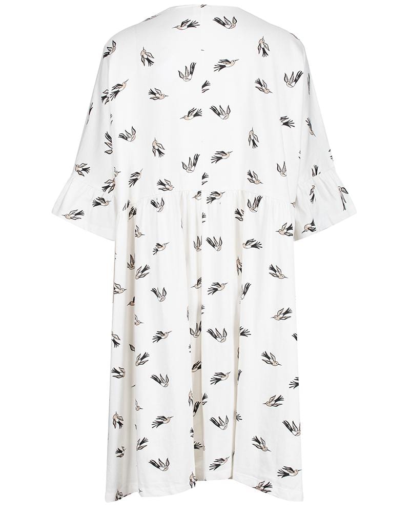 organic cotton Sienna White Hummingbird Print Mini Dress - image 3