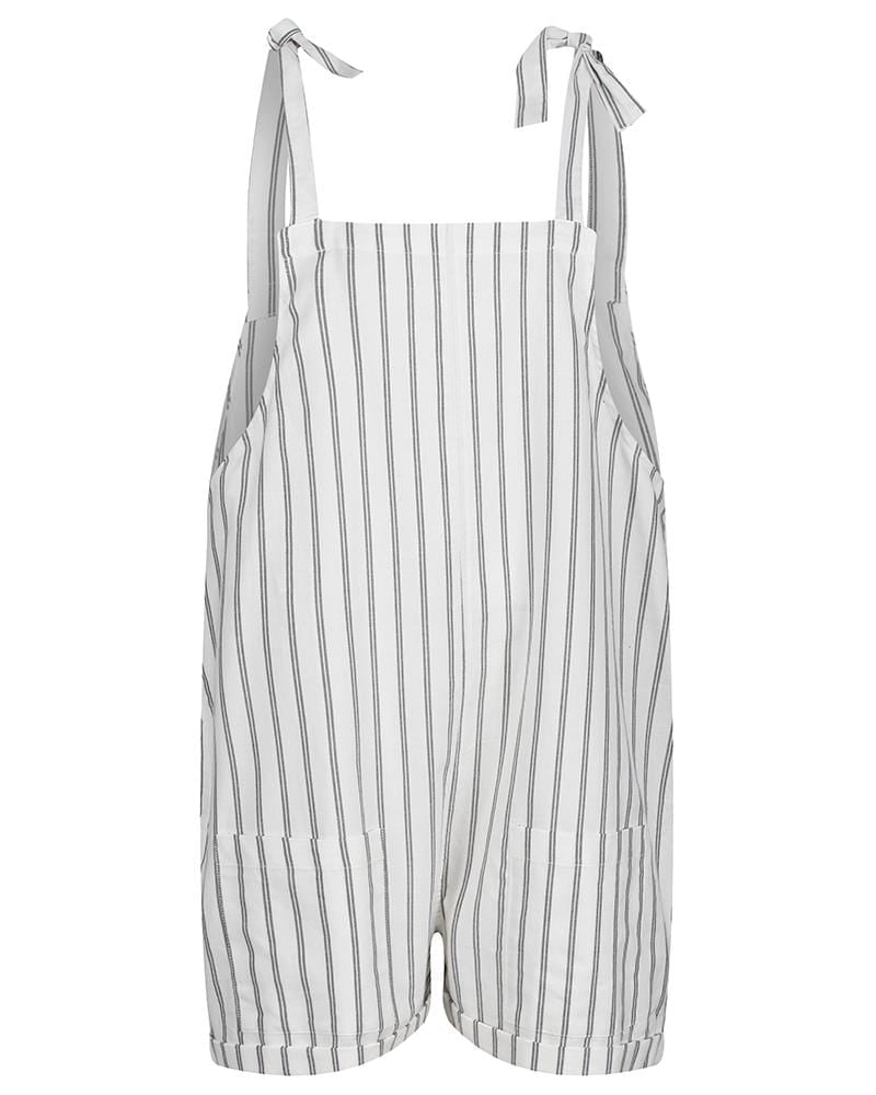 organic cotton Betsy White Stripe Print Playsuit - image 1