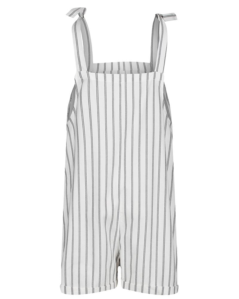 organic cotton Betsy White Stripe Print Playsuit - image 2