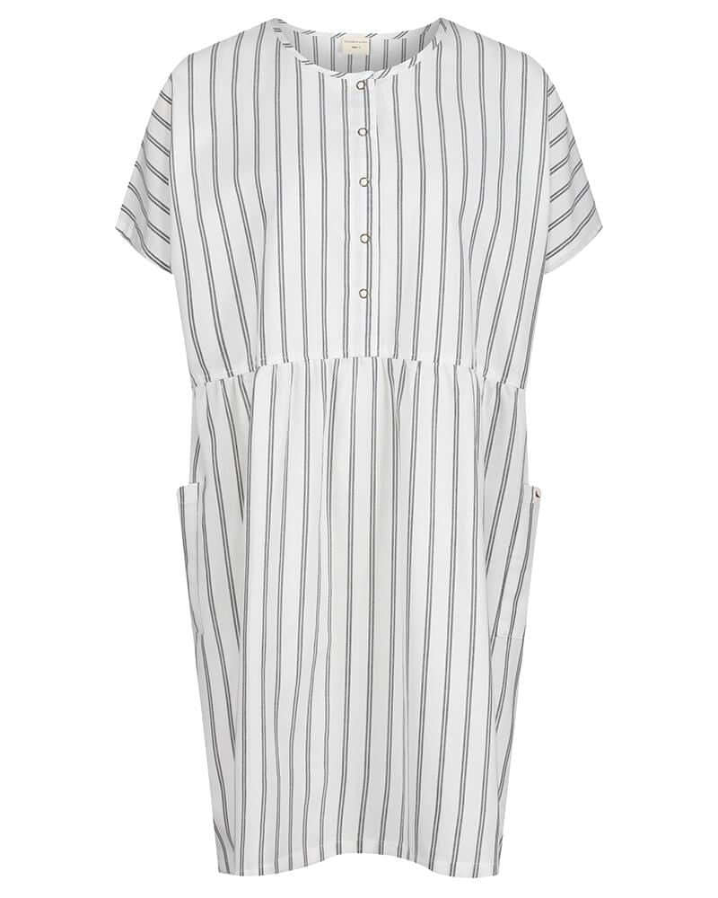 organic cotton Ada White Wide Stripe Print Mini Dress - image 1