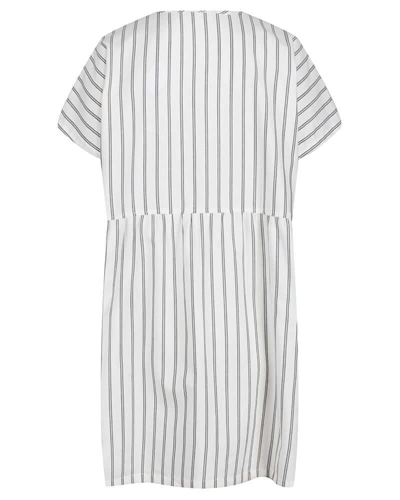 organic cotton Ada White Wide Stripe Print Mini Dress - image 2