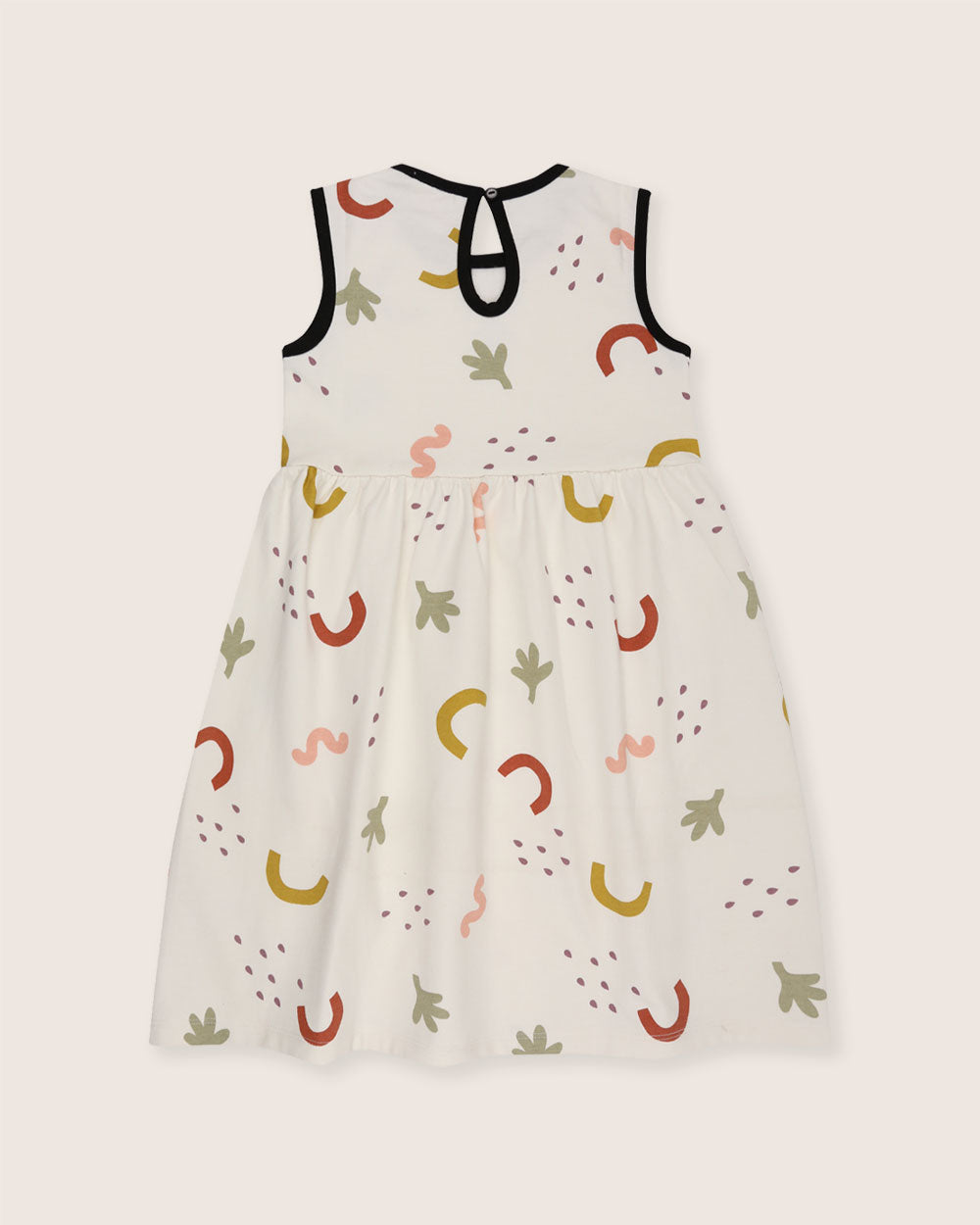 organic cotton White Silhouette Print Dress- image 4