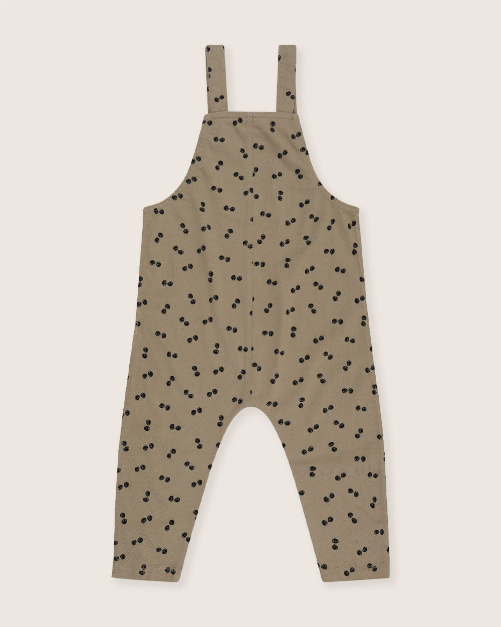 Printed organic cotton kids dungarees