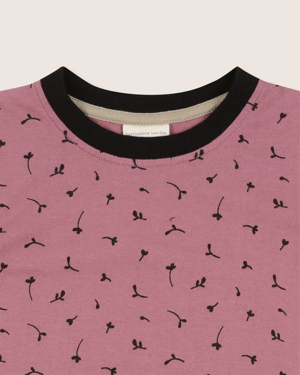Printed organic cotton kids short-sleeve top