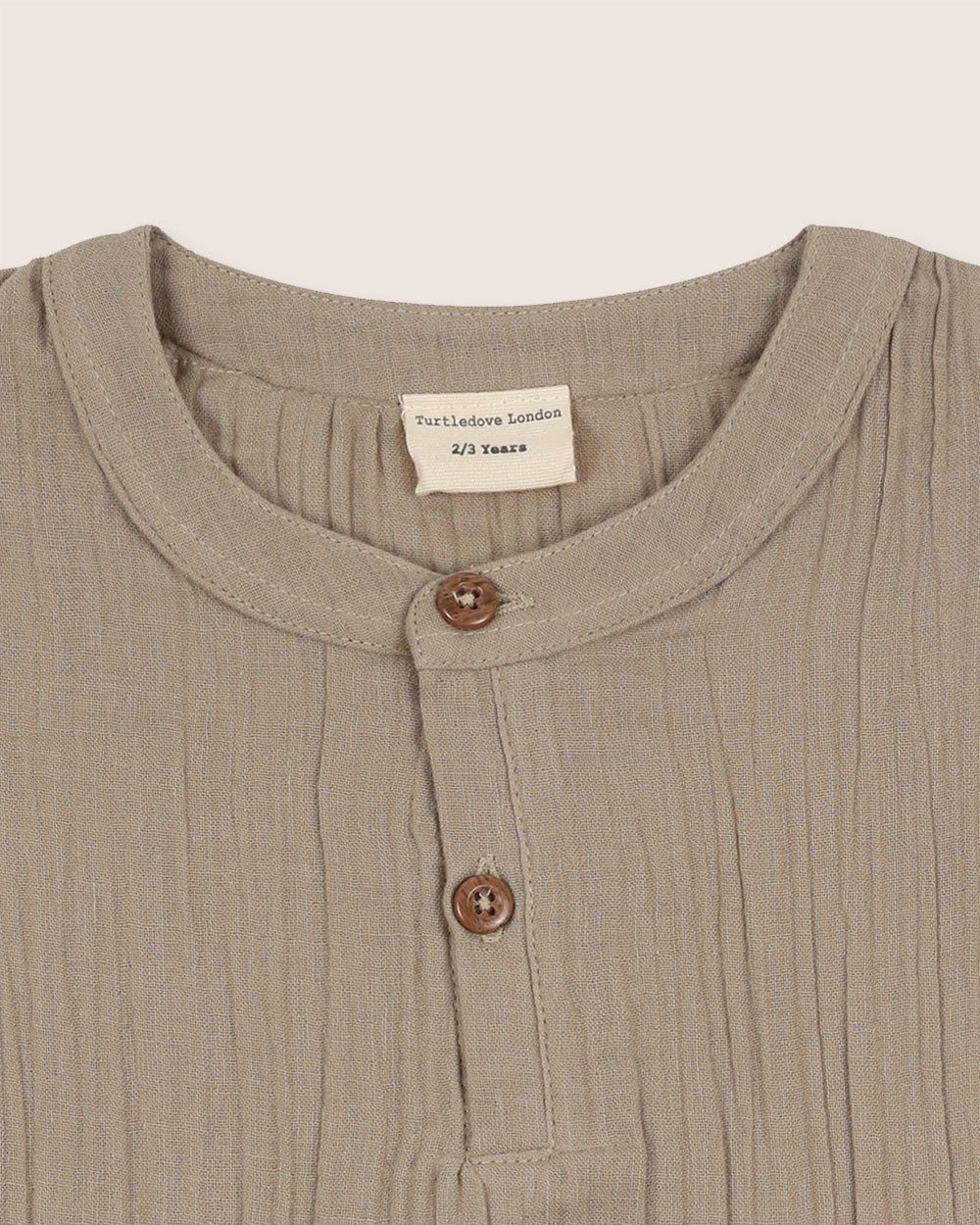 Stone organic cotton gauze kids shirt