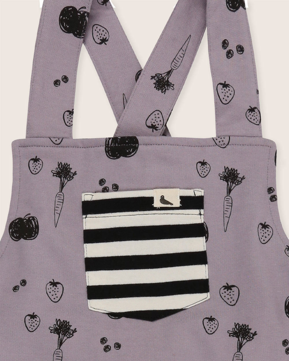 Sustainable organic cotton short kids dungarees