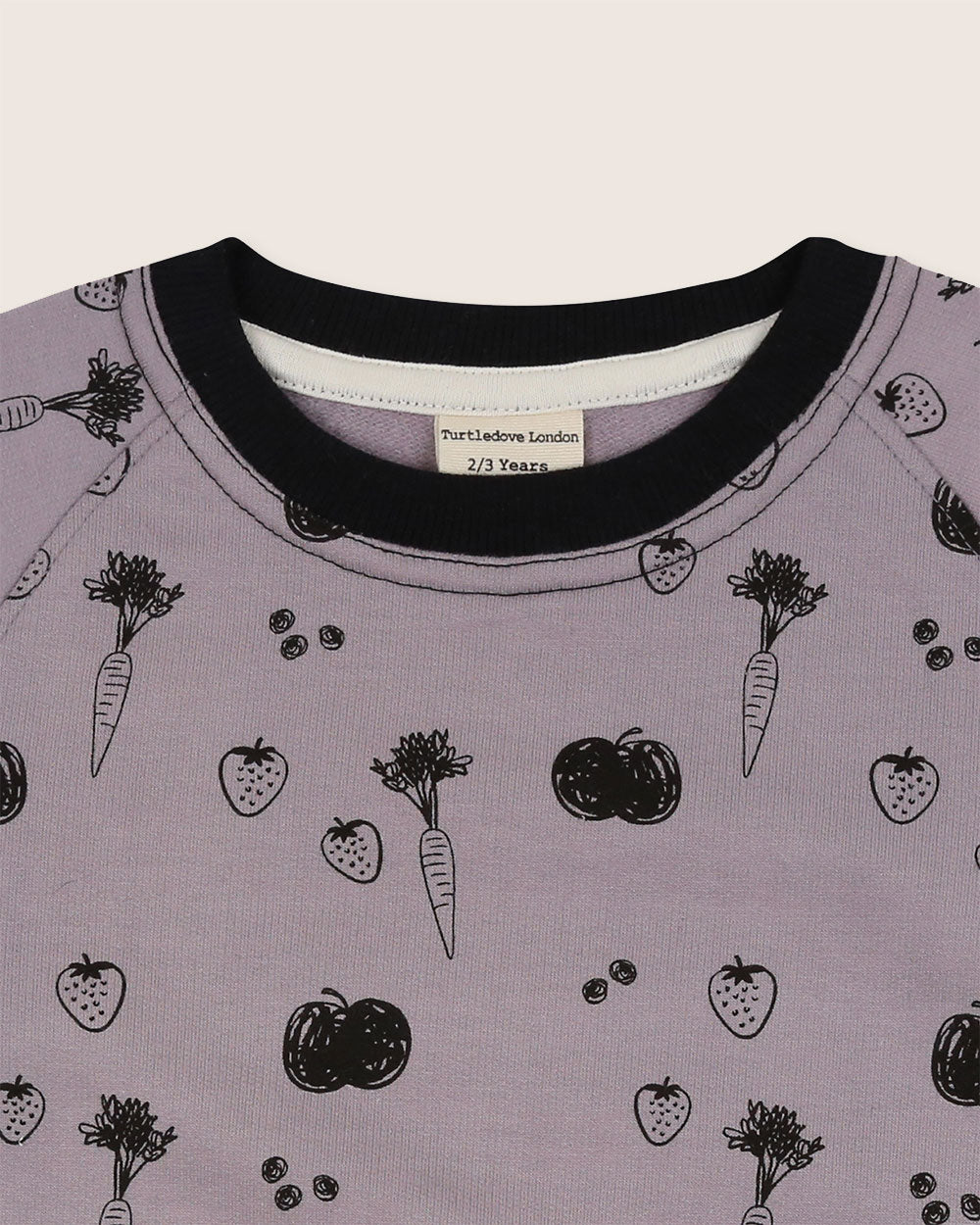Purple organic cotton kids sweatshirt