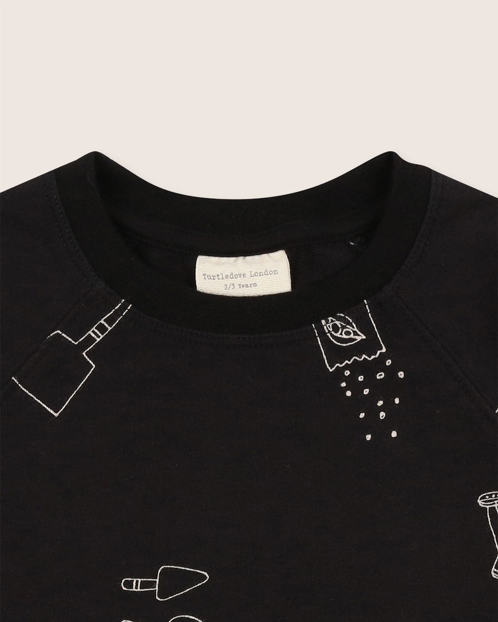 Black organic cotton kids sweatshirt
