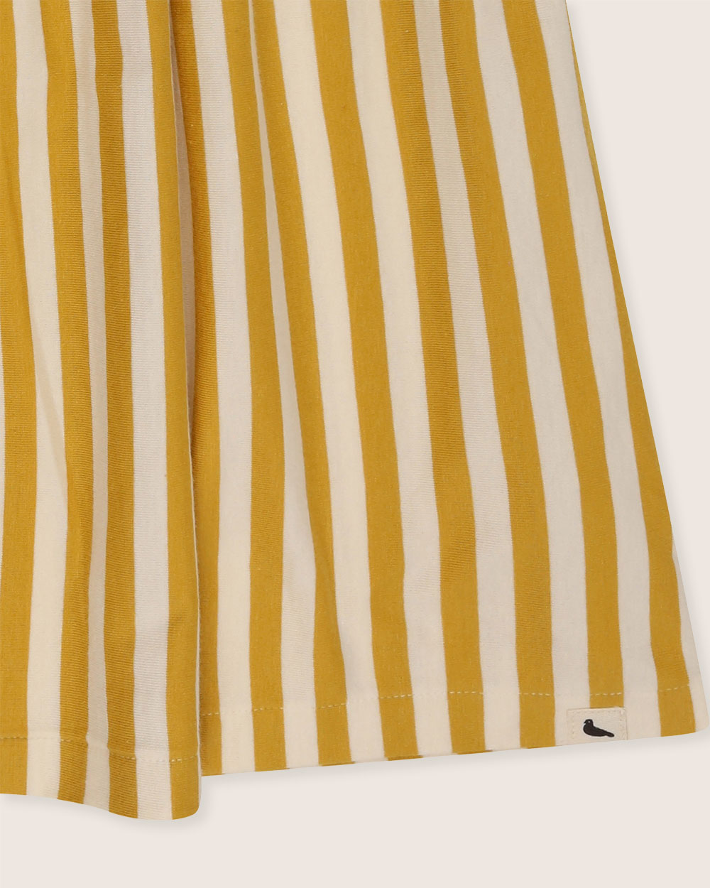 organic coton Yellow Wide Stripe Print Dress - image 5