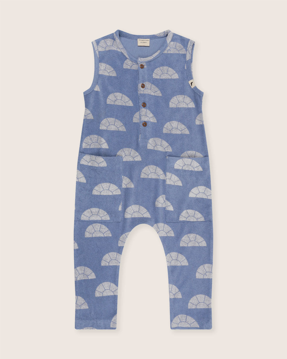Blue organic cotton kids dungarees