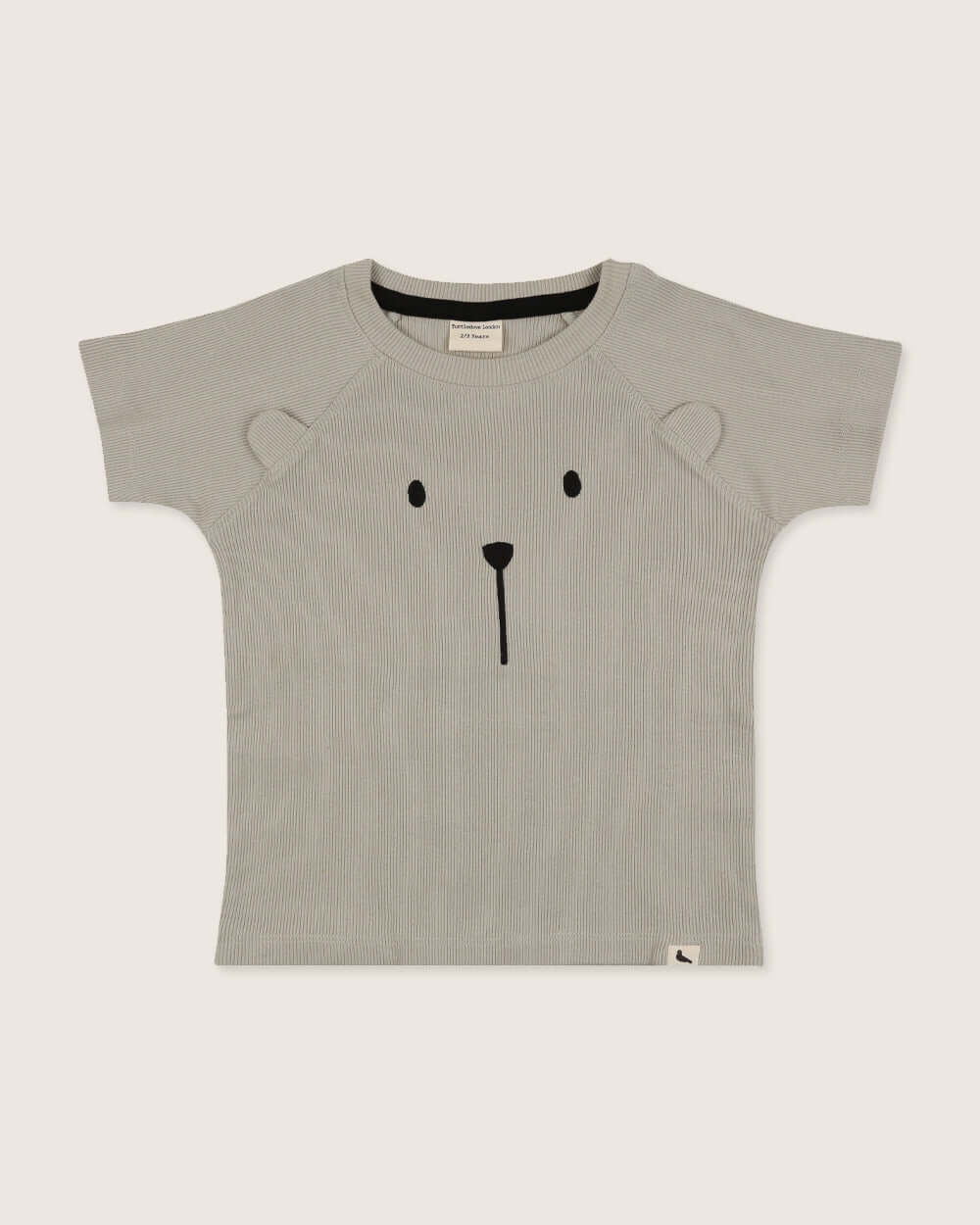 organic cotton Grey Bear Face Print Top - image 1