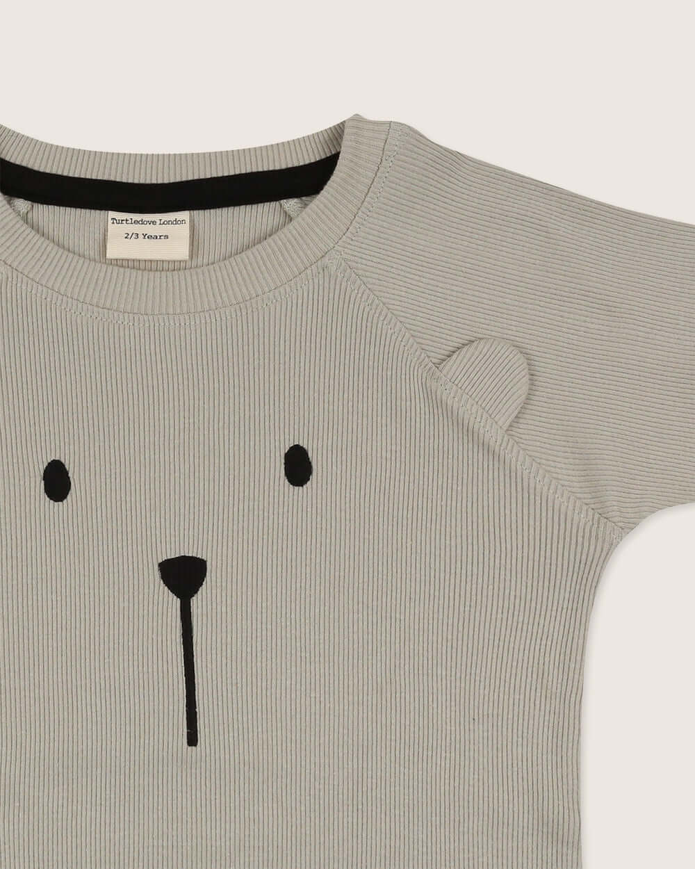 organic cotton Grey Bear Face Print Top - image 2