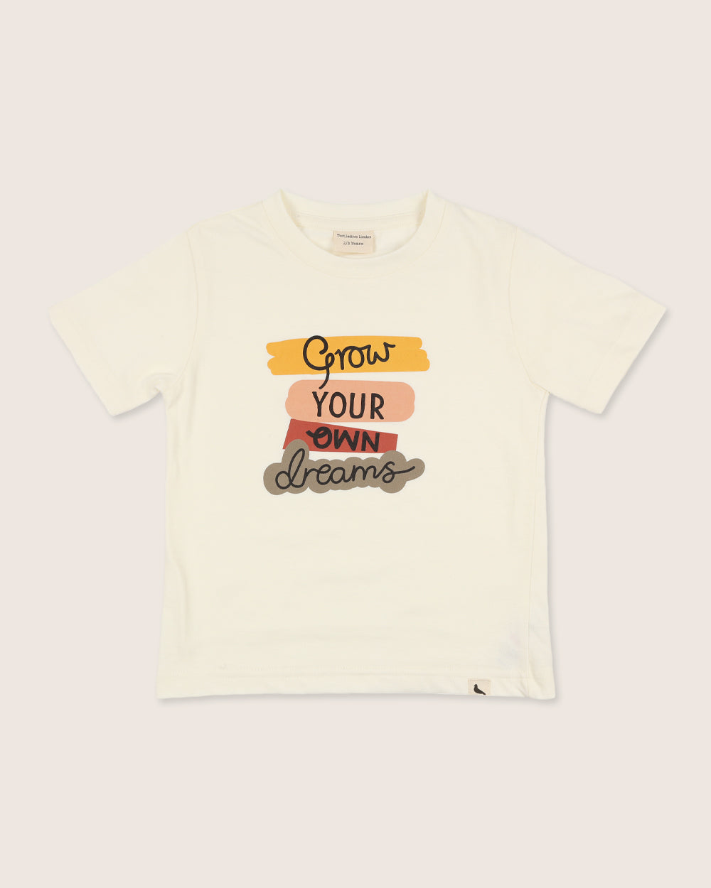 White Grow Your Own Dreams Slogan Print T-Shirt - image 1