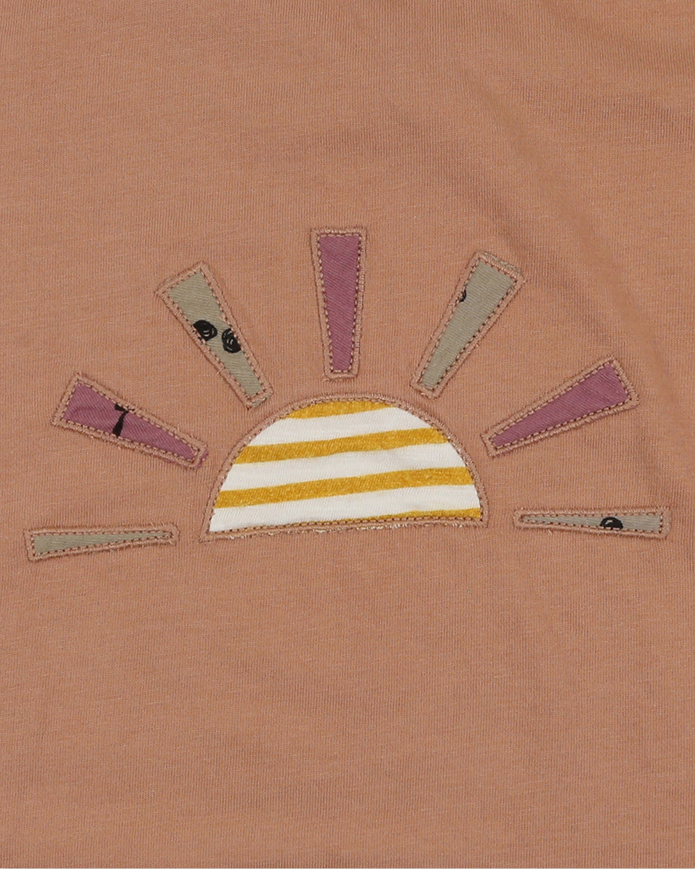 organic cotton Orange Rising Sun Applique T-Shirt - image 2