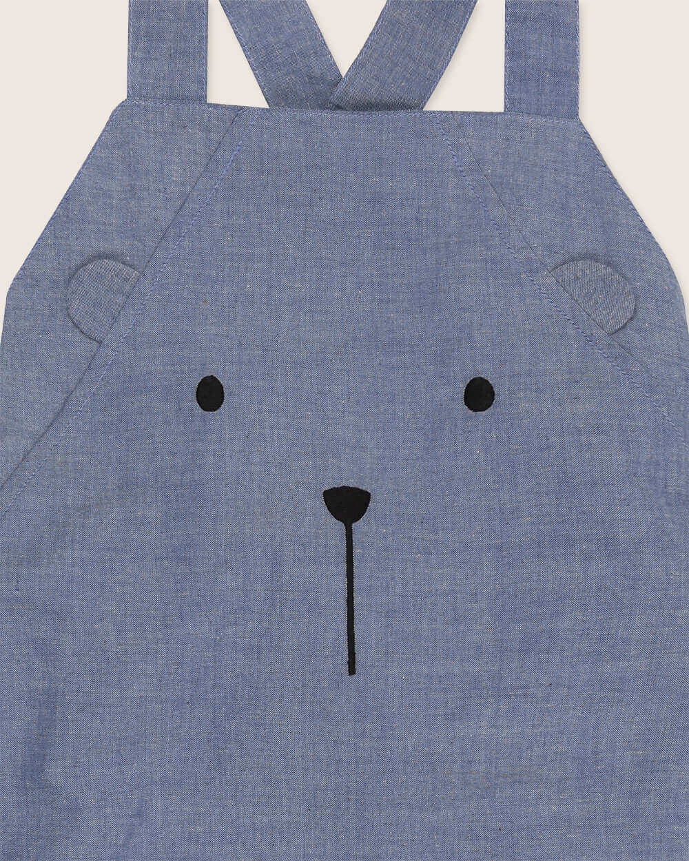 organic cotton Blue Bear Face Print Playsuit - image 4