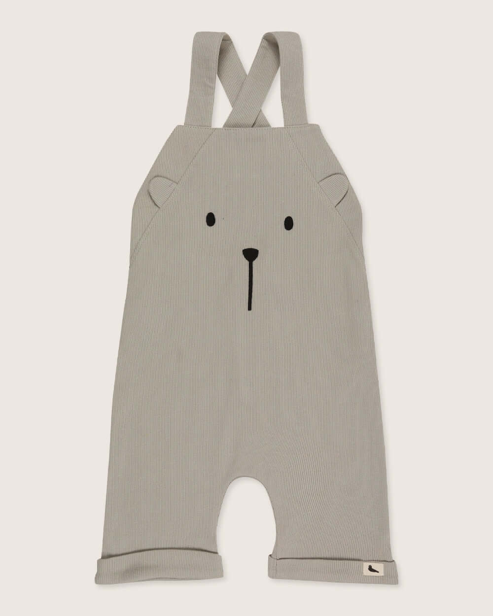 organic cotton Stone Bear Face Print Playsuit- image 2