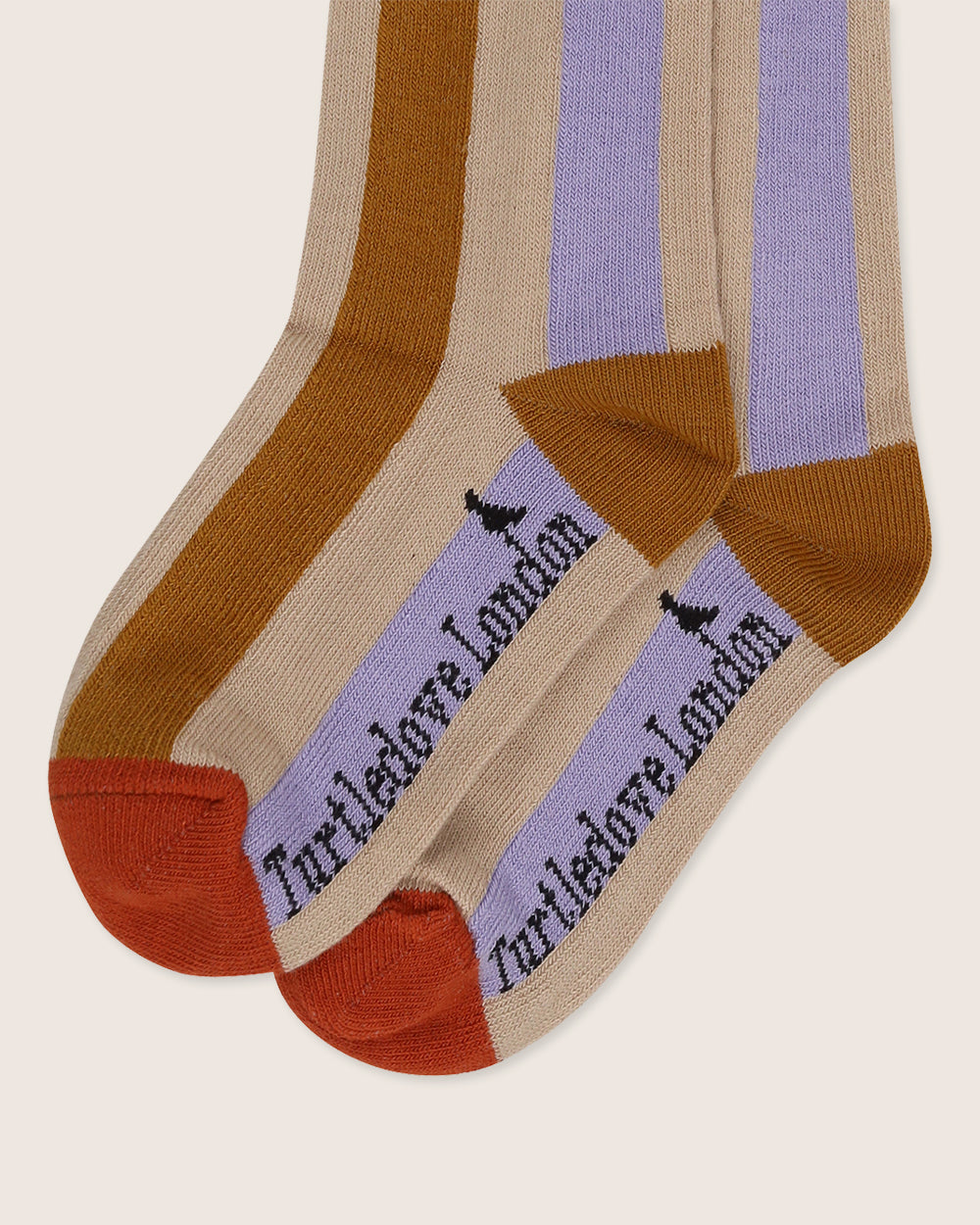 Multicolour Rainbow Stripe Print Knee High Socks - image 2