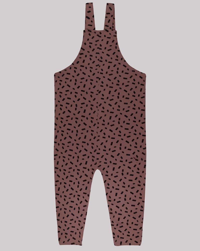 organic cotton Red Confetti Print Dungarees - image 2